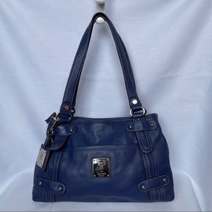 Tiganello Blue Pebbled Leather Should Bag